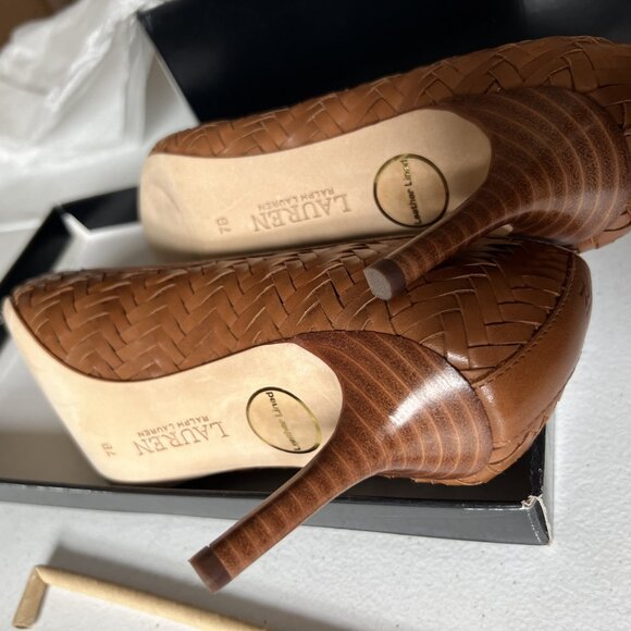 Lauren Ralph Lauren Womens Lanette Woven Pointed Toe Heels Shoes - Picture 8 of 9